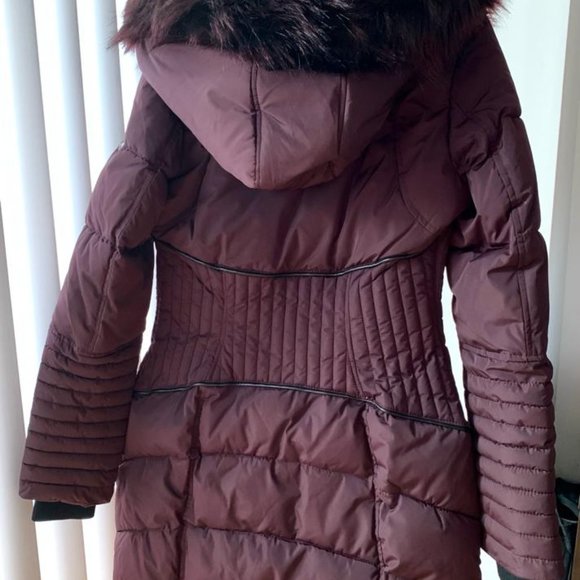 WINTER WOMEN PURPLE COAT SUPER WARM -30°C FUR VEGAN NEW - Picture 2 of 8